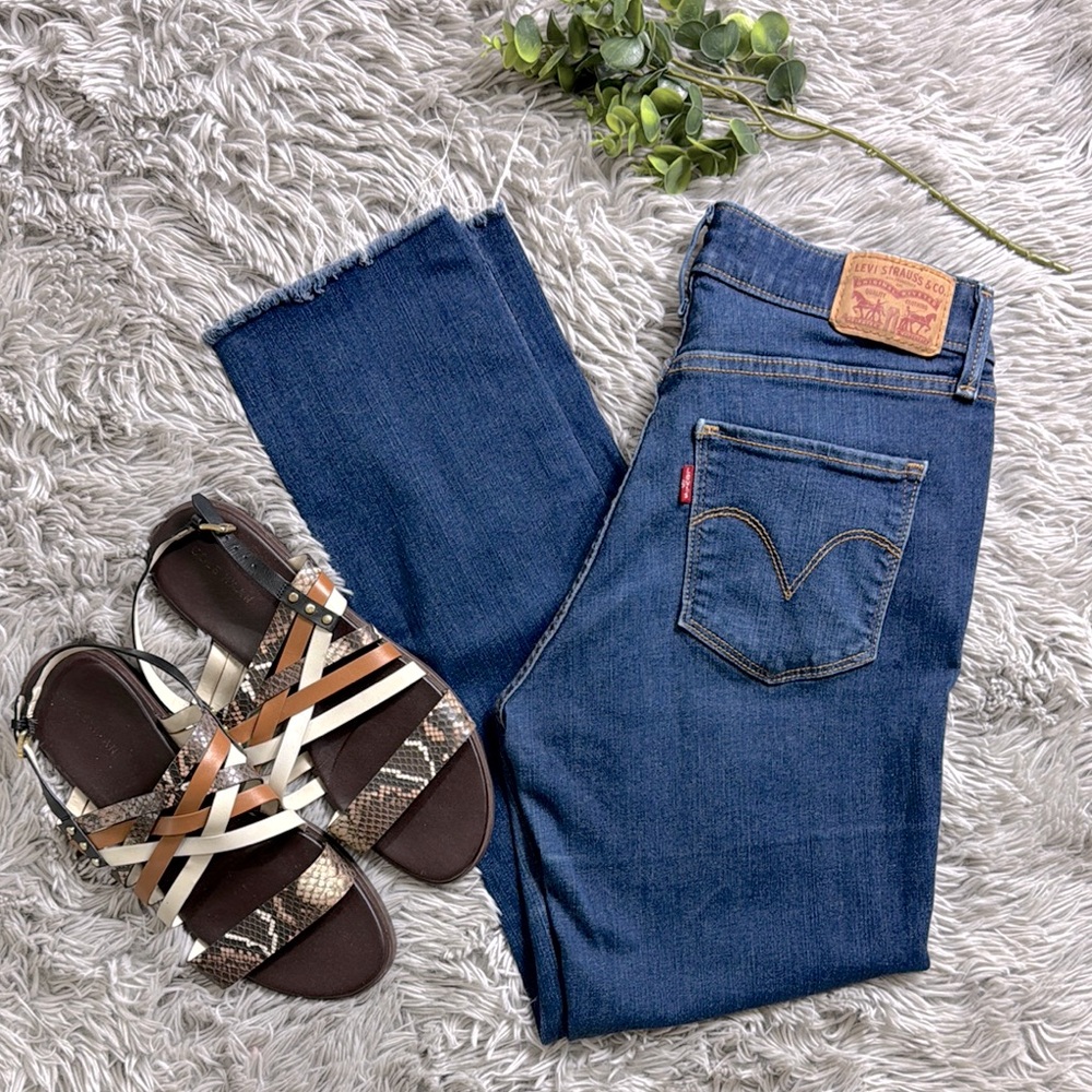 Levi's Blue Classic mid rise skinny Jeans dark wash size 6